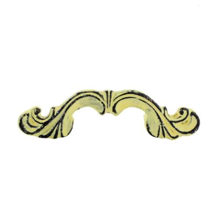 Yellow Distressed Iron Bow Wardrobe Handle